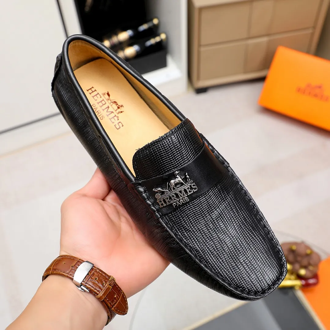 Men's shoes 💰360 🕷🕷【HERMES】The same style as Hermès counters🇨🇳Classic slip-on shoes 1:1 mold opening💯Original quality🍓Using imported first-layer cowhide🍅Pigskin lining🌶🌶Super high-end men's leather shoes🇨🇳Solid and stable Very special🍇 Color, optional! Code number 38-45……